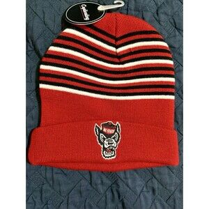 NC State WOLFPACK Hat NCAA Red Beanie Knit Cap